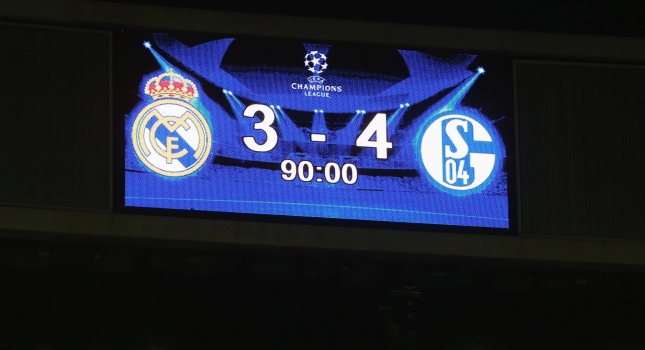 during the UEFA Champions League Round of 16 second leg match between Real Madrid CF and FC Schalke 04 at Estadio Bernabeu on March 10, 2015 in Madrid, Spain.