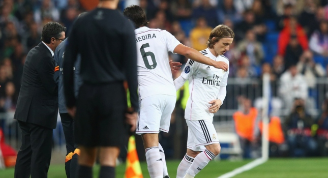 during the UEFA Champions League Round of 16 second leg match between Real Madrid CF and FC Schalke 04 at Estadio Bernabeu on March 10, 2015 in Madrid, Spain.