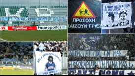 Όταν οι οπαδοί του Ηρακλή «ζωγραφίζουν» στην κερκίδα! (pics)