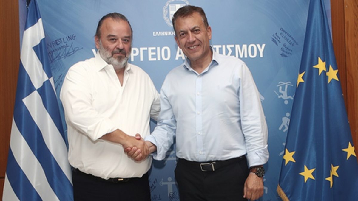 Συνάντηση του Μάριου Ηλιόπουλου με τον Γιάννη Βρούτση