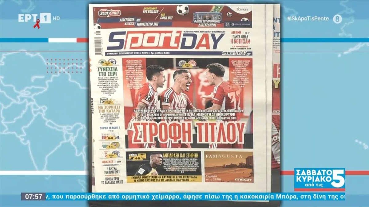 Τα πρωτοσέλιδα των αθλητικών εφημερίδων (video)