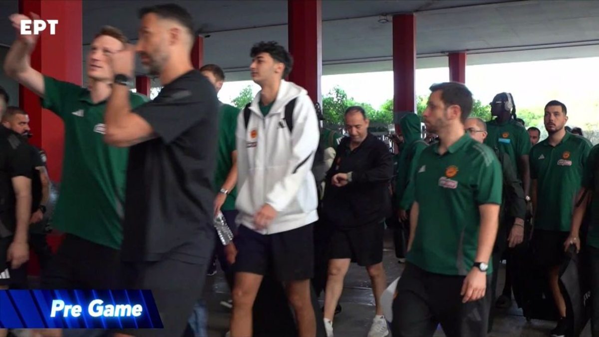 Η άφιξη του Παναθηναϊκού συνοδευόμενη από τον Δημήτρη Γιαννακόπουλο (vid)