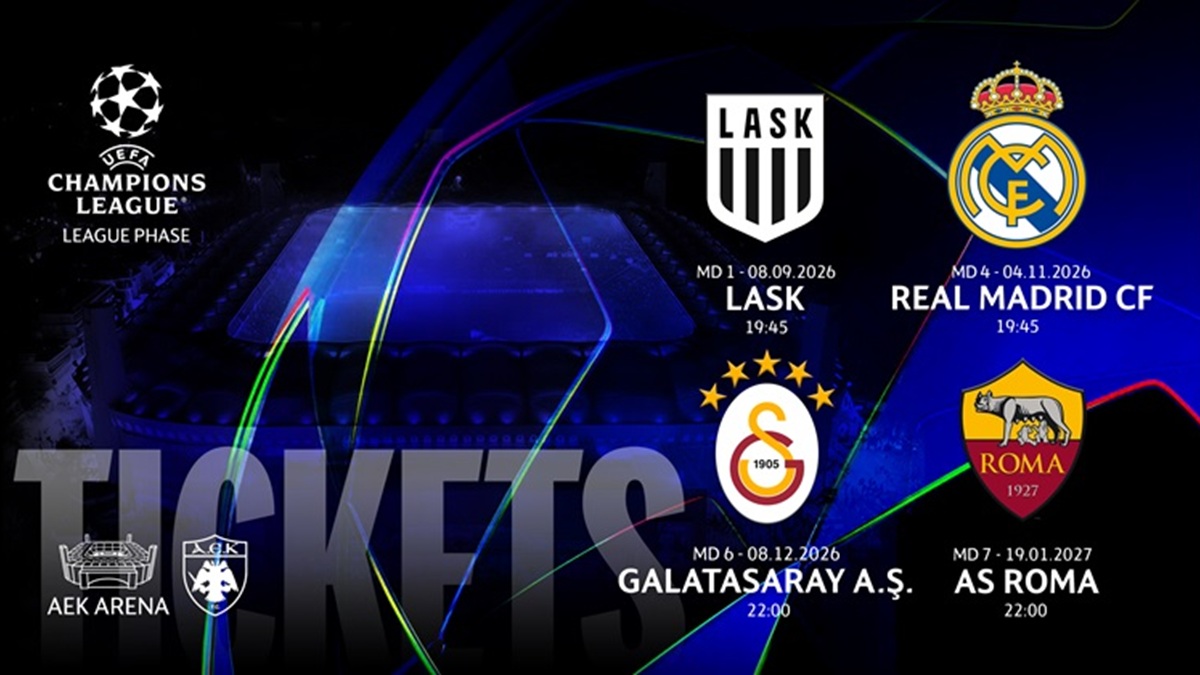 Αρχίζει η διάθεση του League Phase Pass της ΑΕΚ για το Champions League